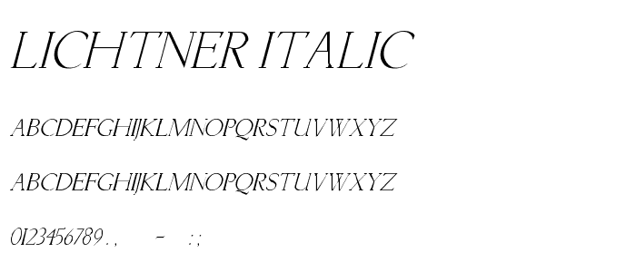Lichtner Italic font